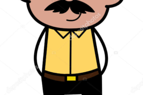 Attitude - Indian Cartoon Man Father Vector Illustration