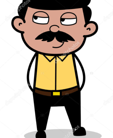 Attitude - Indian Cartoon Man Father Vector Illustration
