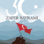 zafer-bayrami-lettering-poster-vector